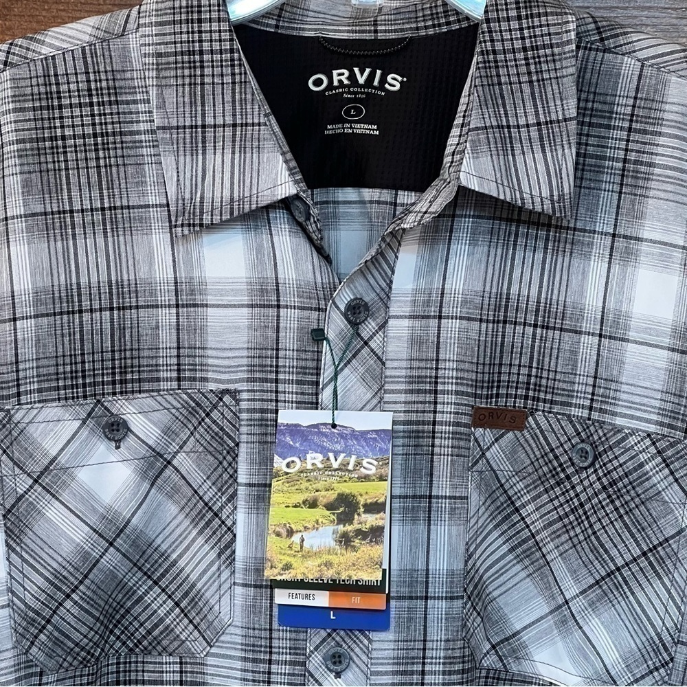 NWT‎ Orvis Classic Collection Men’s Short Sleeve Tech Shirt Sz L - Picture 3 of 11